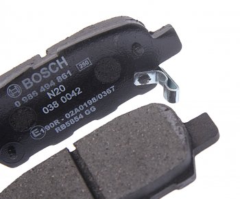 1 239 р. Колодки тормозные задние (4шт.) BOSCH  INFINITI FX30D  S51 (2011-2014), INFINITI FX35 ( S50,  S51) (2002-2011), INFINITI FX37  S51 (2008-2013), INFINITI FX45  S50 (2002-2009), INFINITI FX50 ( S50,  S51) (2003-2014), INFINITI G35  V35 (2002-2007), Nissan Qashqai ( 1,  2) (2007-2019), Nissan Tiida ( 1 хэтчбэк,  1 седан,  1 хэтчбек) (2004-2014), Nissan X-trail ( 1 T30,  2 T31,  3 T32) (2000-2018), Renault Koleos ( 1) (2007-2016)  с доставкой в г. Воронеж. Увеличить фотографию 2