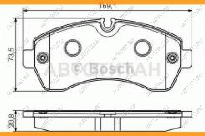 4 399 р. Колодки тормозные передние (4шт.) BOSCH Mercedes-Benz Sprinter W906 (2006-2013)  с доставкой в г. Воронеж