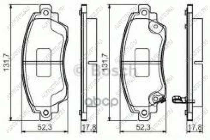2 899 р. Колодки тормозные передние (4шт.) BOSCH Toyota Corolla E110 седан дорестайлинг (1997-2000)  с доставкой в г. Воронеж