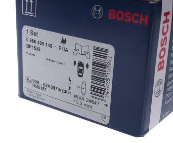 2 499 р. Колодки тормозные передние (4шт.) BOSCH Nissan Almera Classic седан B10 (2006-2013)  с доставкой в г. Воронеж. Увеличить фотографию 3