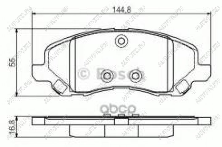 2 599 р. Колодки тормозные передние (4шт.) BOSCH  Mitsubishi Pajero ( 1 L040,  2 V30/V40 5 дв.,  2 V20,  2 V30/V40,  3 V60,  3 V70,  4 V90,  4 V80) - Pajero Sport ( PA,  PB,  QE,  QF)  с доставкой в г. Воронеж