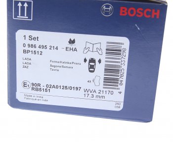 1 449 р. Колодки тормозные передние (4шт.) BOSCH Лада 2108 (1984-2003)  с доставкой в г. Воронеж. Увеличить фотографию 4