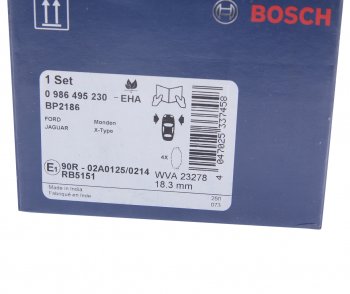 2 999 р. Колодки тормозные передние (4шт.) BOSCH Ford Mondeo Mk3,BWY дорестайлинг, универсал (2000-2003)  с доставкой в г. Воронеж. Увеличить фотографию 4