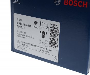 2 799 р. Колодки тормозные передние (4шт.) BOSCH Volkswagen Passat B6 седан (2005-2011)  с доставкой в г. Воронеж. Увеличить фотографию 4
