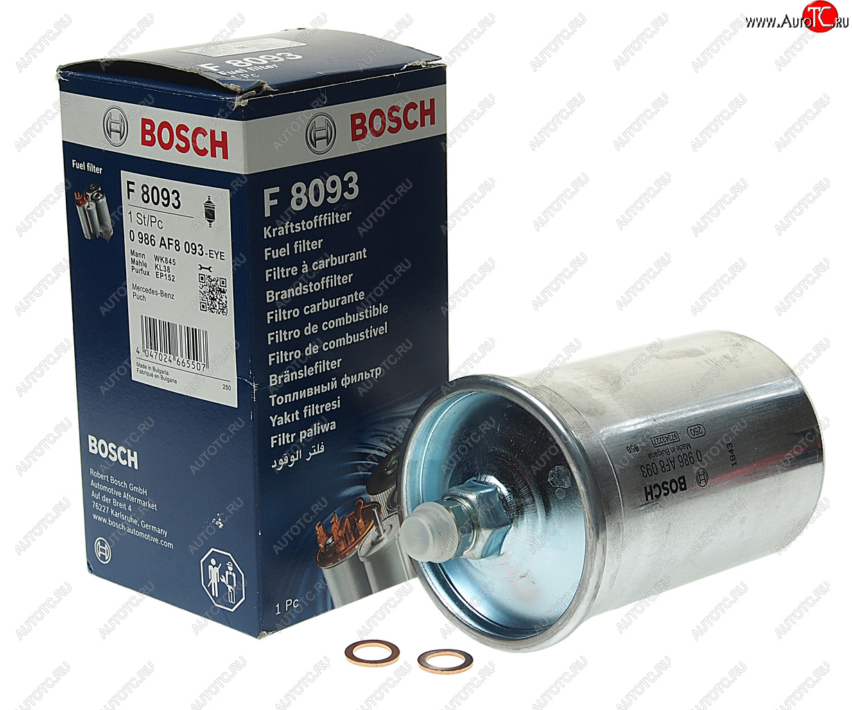 1 599 р. Фильтр топливный MERCEDES C (W201,W202),E (W124,W123),S (W126) BOSCH BOSCH 0986af8093  с доставкой в г. Воронеж