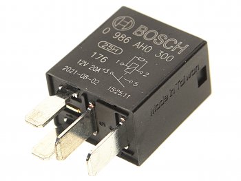 399 р. Реле электромагнитное 12V 4-х контактное 20А замыкающее с резистором BOSCH BOSCH 0986ah0300  с доставкой в г. Воронеж. Увеличить фотографию 1