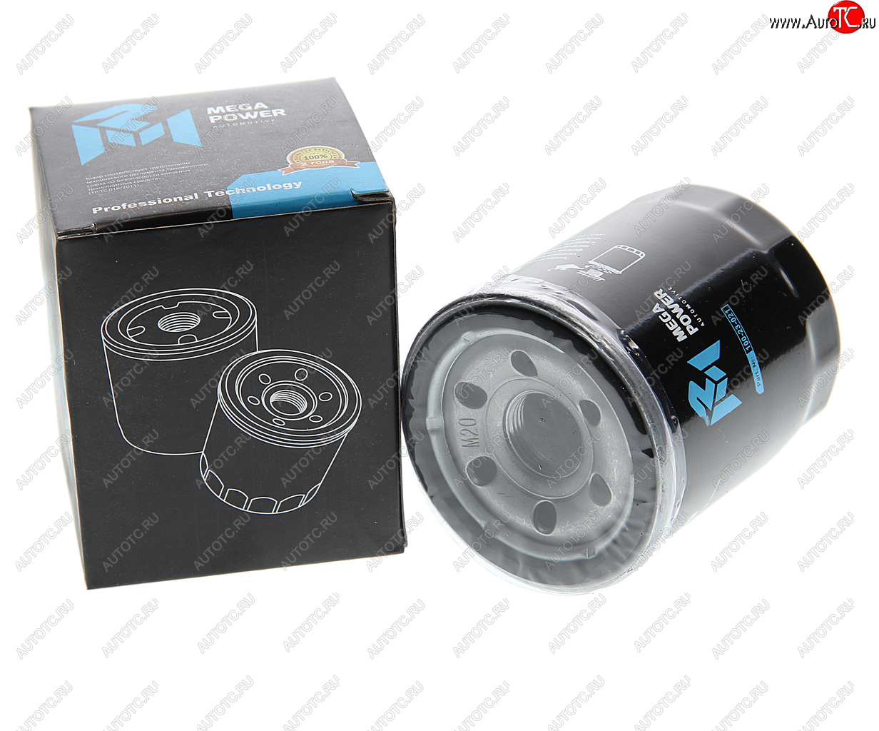 156 р. Фильтр масляный HYUNDAI Getz KIA Rio,Spectra,Carens,Clarus,Shuma MEGAPOWER MEGAPOWER 100-23-021  с доставкой в г. Воронеж