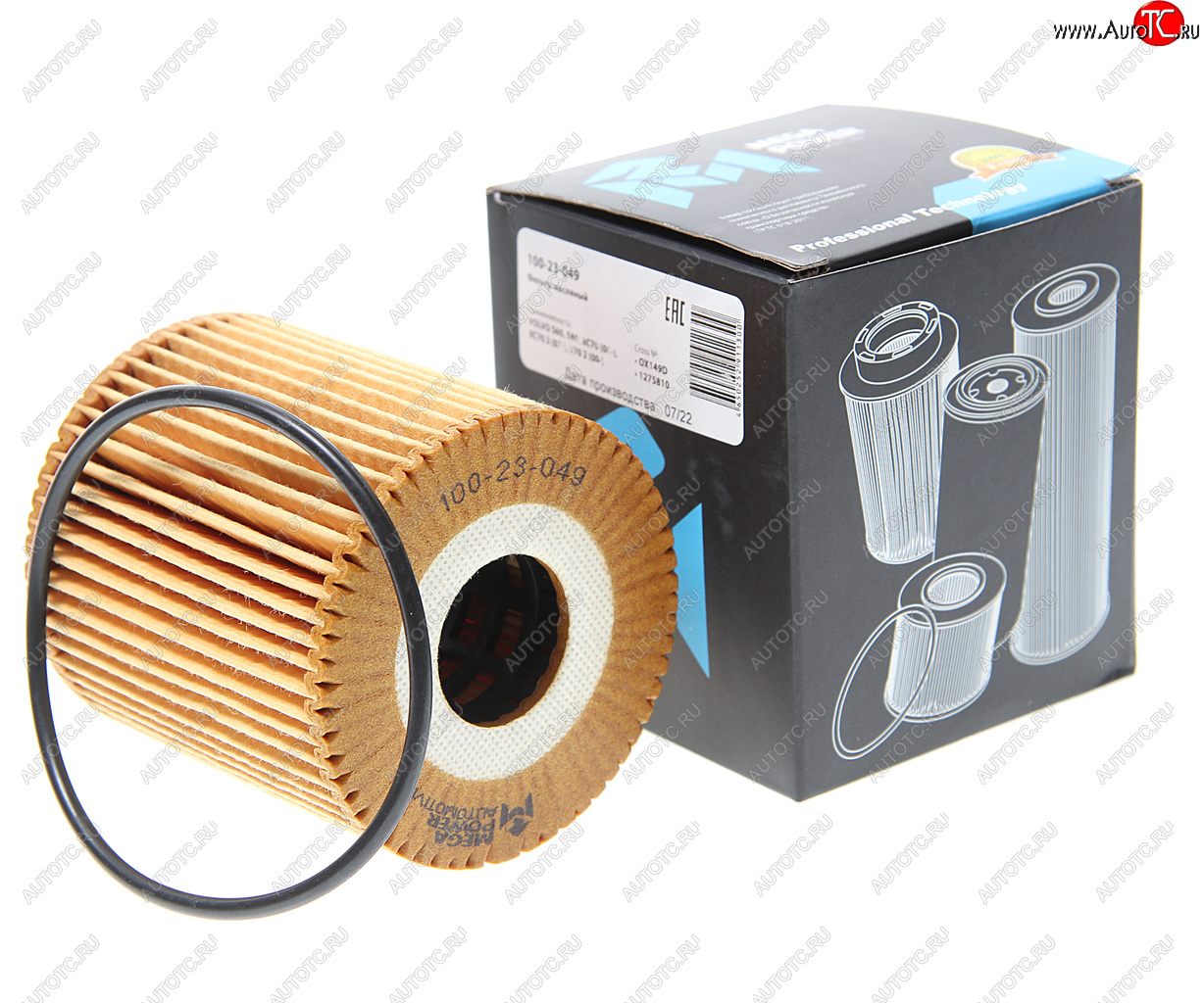 168 р. Фильтр масляный VOLVO S60,S80,XC70 (00-),XC70 2 (07-),V70 2 (00-) MEGAPOWER MEGAPOWER 100-23-049  с доставкой в г. Воронеж