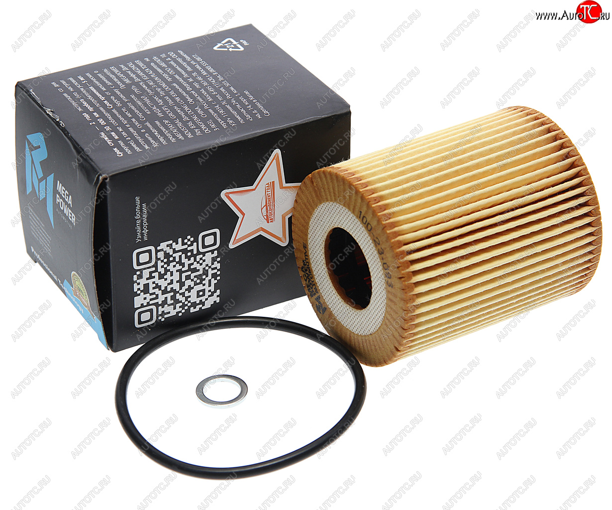 185 р. Фильтр масляный BMW 3 (E46),5 (E39),7 (E38),X5 (E53) LAND ROVER Range Rover 3 (02-)(DTDI) MEGAPOWER MEGAPOWER 100-23-093  с доставкой в г. Воронеж