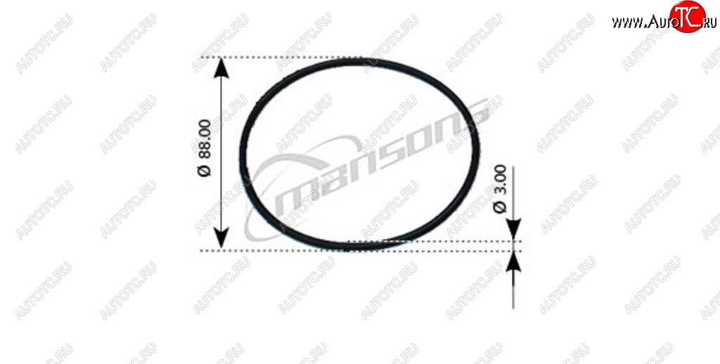 13 р. Кольцо уплотнительное VOLVO F10,FH12,FH16,FM10,FM12,NH12 компрессора MANSONS MANSONS 100.540  с доставкой в г. Воронеж