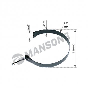 669 р. Хомут SCANIA баллона воздушного MANSONS MANSONS 100.669  с доставкой в г. Воронеж. Увеличить фотографию 1