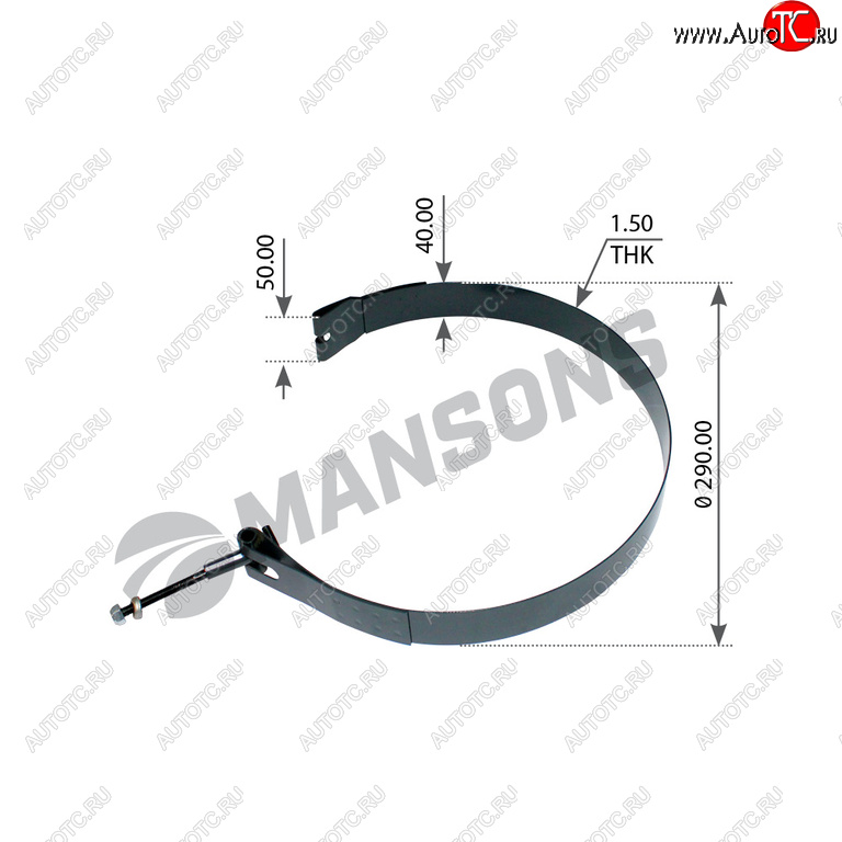 669 р. Хомут SCANIA баллона воздушного MANSONS MANSONS 100.669  с доставкой в г. Воронеж