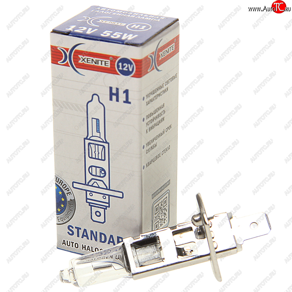 77 р. Лампа 12V H1 55W P14.5s 3200K Standard XENITE XENITE 1007010  с доставкой в г. Воронеж