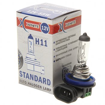223 р. Лампа 12V H11 55W PGJ19-2 3200К Standard XENITE XENITE 1007011  с доставкой в г. Воронеж. Увеличить фотографию 1