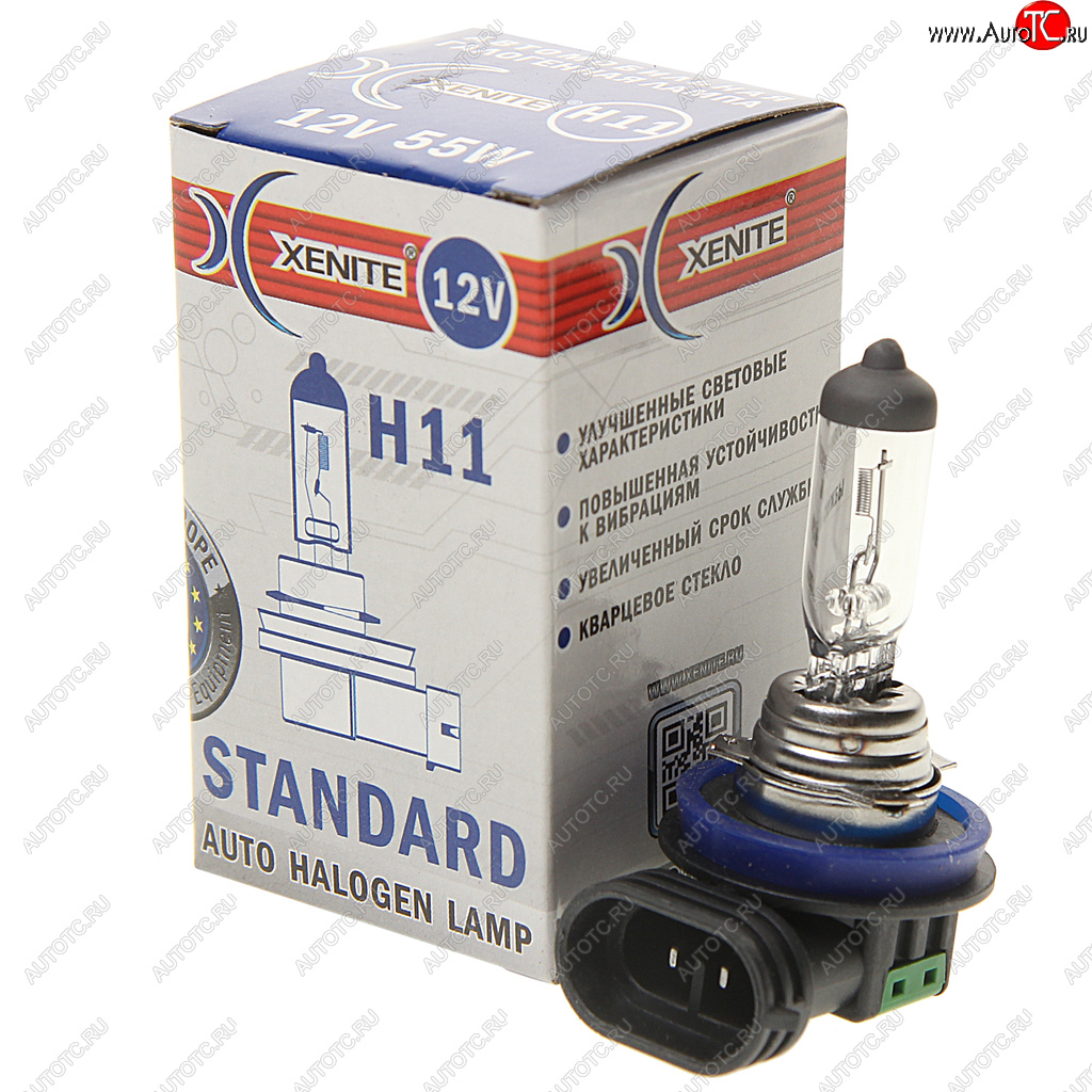 223 р. Лампа 12V H11 55W PGJ19-2 3200К Standard XENITE XENITE 1007011  с доставкой в г. Воронеж