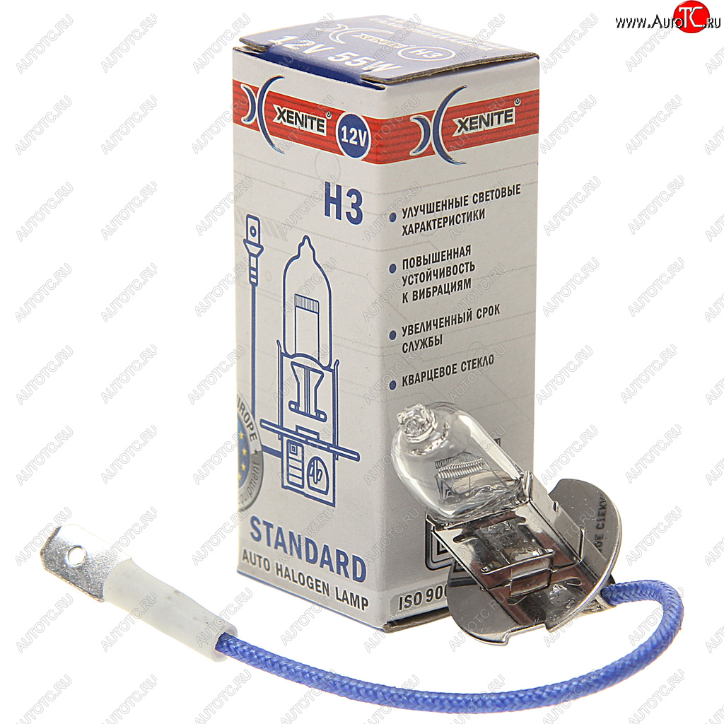 63 р. Лампа 12V H3 55W РK22s 3200К Standard XENITE XENITE 1007012  с доставкой в г. Воронеж
