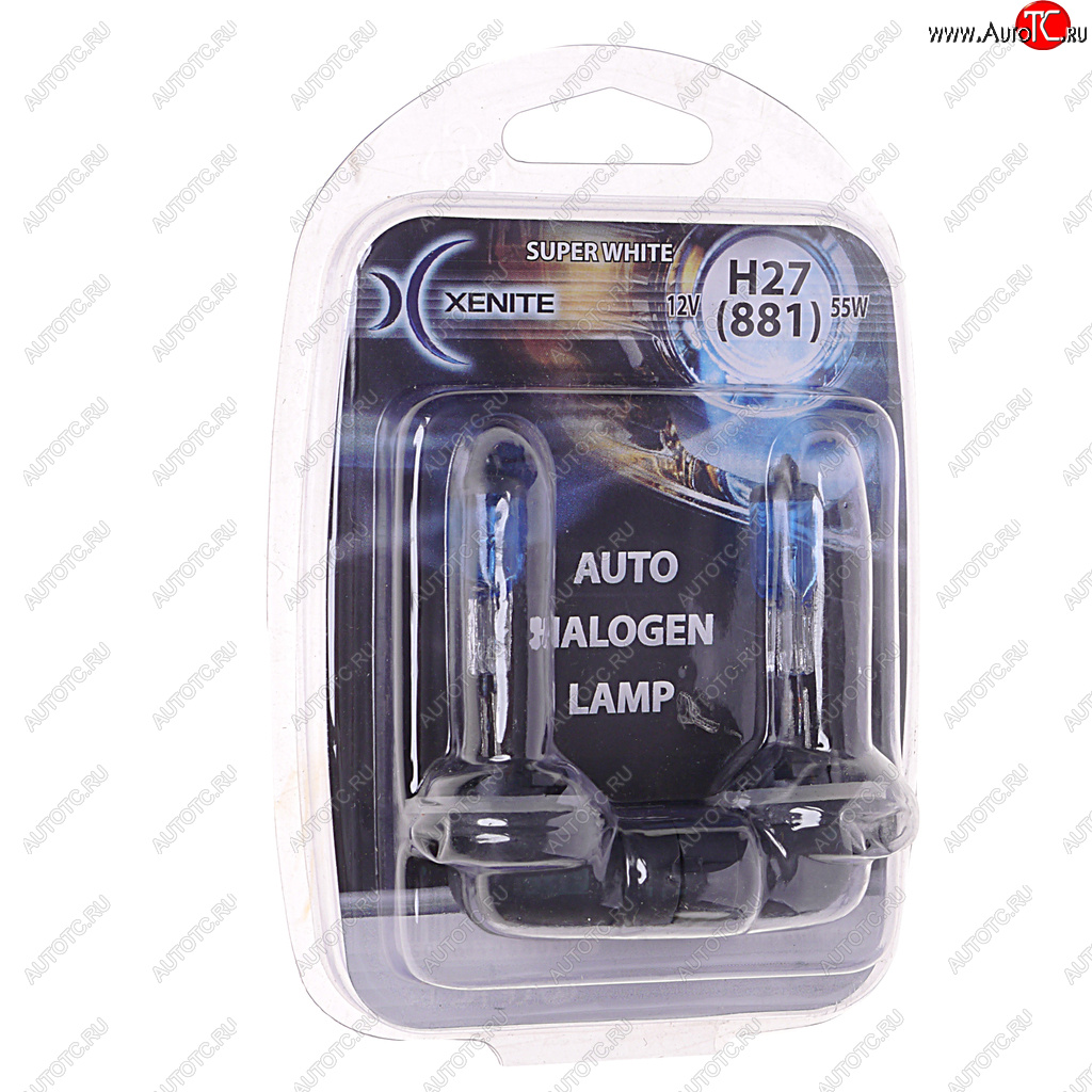 469 р. Лампа 12V H27(881) 27W PGJ13 +30% 4000К блистер (2шт.) Super White XENITE XENITE 1007039  с доставкой в г. Воронеж