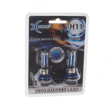 579 р. Лампа 12V H11 55W PGJ19-2 +30% 4000К блистер (2шт.) Super White XENITE XENITE 1007043  с доставкой в г. Воронеж. Увеличить фотографию 1