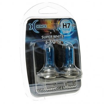 529 р. Лампа 12V H7 55W PX26d +30% 4000К блистер (2шт.) Super White XENITE XENITE 1007046  с доставкой в г. Воронеж. Увеличить фотографию 1