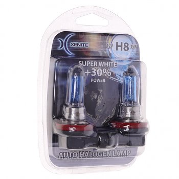 589 р. Лампа 12V H8 35W PGJ19-1 +30% 4000К блистер (2шт.) Super White XENITE XENITE 1007047  с доставкой в г. Воронеж. Увеличить фотографию 1