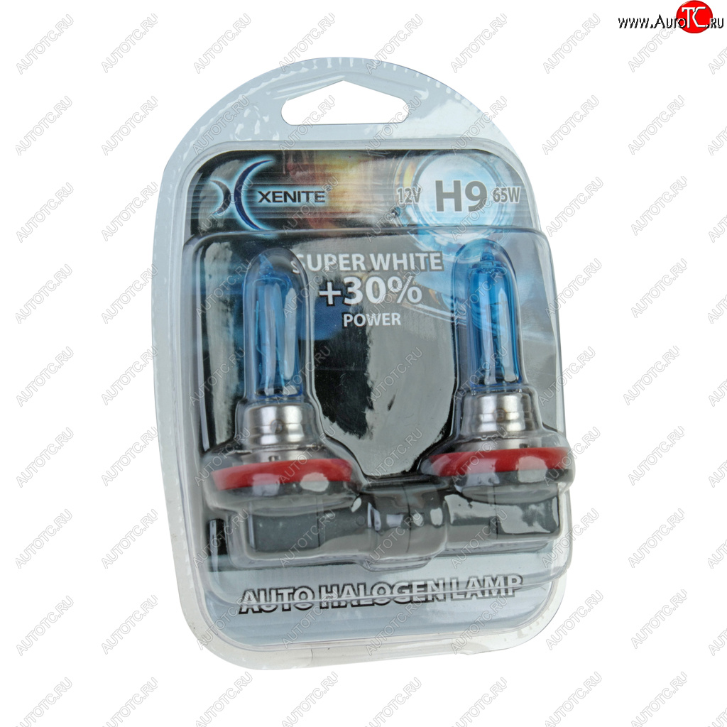 579 р. Лампа 12V H9 65W PGJ19-5 +30% 4000К блистер (2шт.) Super White XENITE XENITE 1007048  с доставкой в г. Воронеж