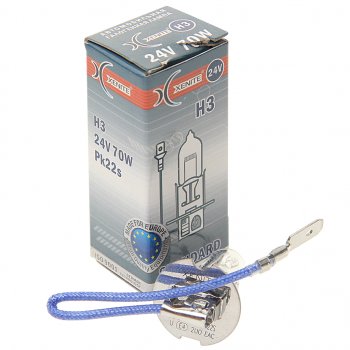 95 р. Лампа 24V H3 70W РK22s 3200К Standard XENITE XENITE 1007063  с доставкой в г. Воронеж. Увеличить фотографию 2