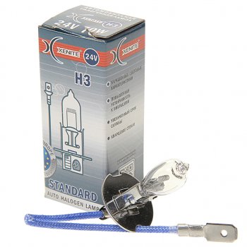 95 р. Лампа 24V H3 70W РK22s 3200К Standard XENITE XENITE 1007063  с доставкой в г. Воронеж. Увеличить фотографию 1