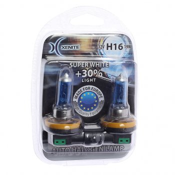 639 р. Лампа 12V H16 19W PGJ19-3 +30% 4000К блистер (2шт.) Super White XENITE XENITE 1007069  с доставкой в г. Воронеж. Увеличить фотографию 1