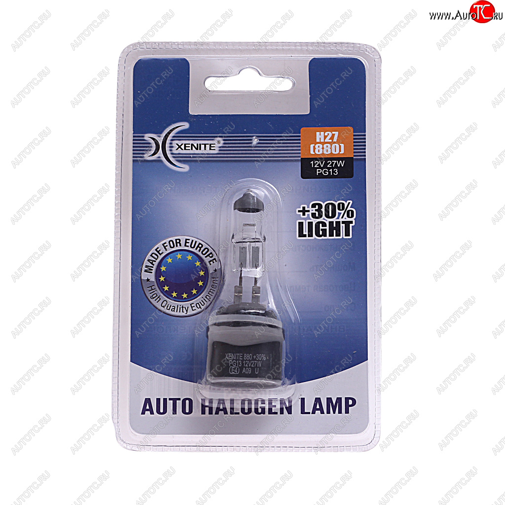 223 р. Лампа 12V H27(880) 27W PG13 +30% 3200К блистер (1шт.) XENITE XENITE 1007082  с доставкой в г. Воронеж