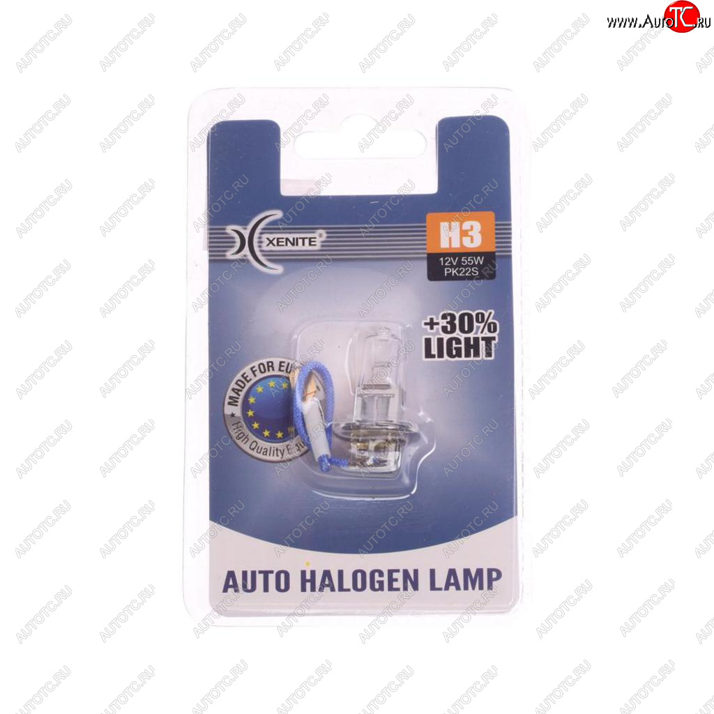 153 р. Лампа 12V H3 55W PK22s +30% 3200К блистер (1шт.) XENITE XENITE 1007088  с доставкой в г. Воронеж