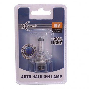251 р. Лампа 12V H7 55W PX26d +30% 3200К блистер (1шт.) XENITE XENITE 1007090  с доставкой в г. Воронеж. Увеличить фотографию 1