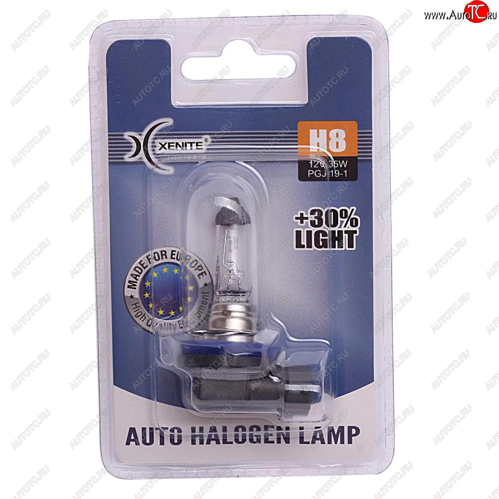 379 р. Лампа 12V H8 35W PGJ19-1 +30% 3200К блистер (1шт.) XENITE XENITE 1007091  с доставкой в г. Воронеж