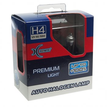 919 р. Лампа 12V H4 6055W P43t +100% 3600К бокс (2шт.) Premium XENITE XENITE 1007119  с доставкой в г. Воронеж. Увеличить фотографию 2