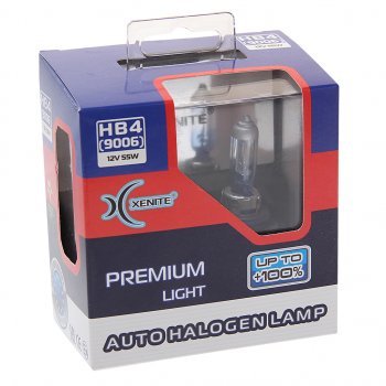 1 039 р. Лампа 12V HB4(9006) 55W P22d +100% 3600К бокс (2шт.) Premium XENITE XENITE 1007139  с доставкой в г. Воронеж. Увеличить фотографию 1