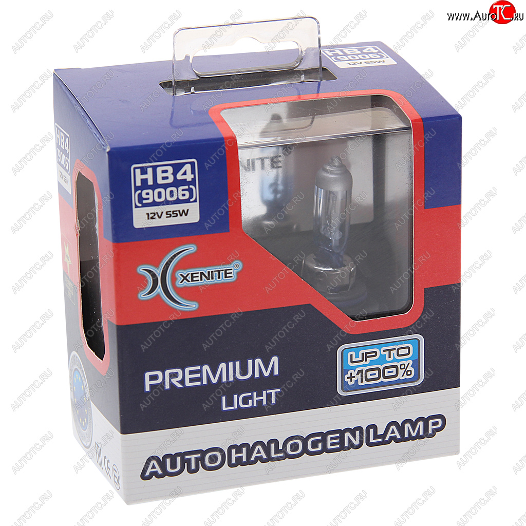 1 039 р. Лампа 12V HB4(9006) 55W P22d +100% 3600К бокс (2шт.) Premium XENITE XENITE 1007139  с доставкой в г. Воронеж