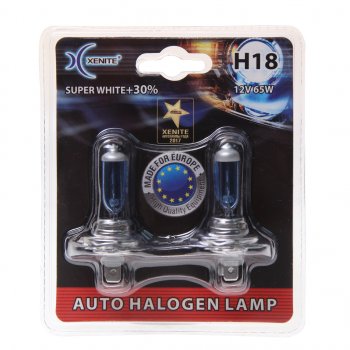 529 р. Лампа 12V H18 65W PY26d-1 +30% 4000К блистер (2шт.) Super White XENITE XENITE 1007149  с доставкой в г. Воронеж. Увеличить фотографию 1