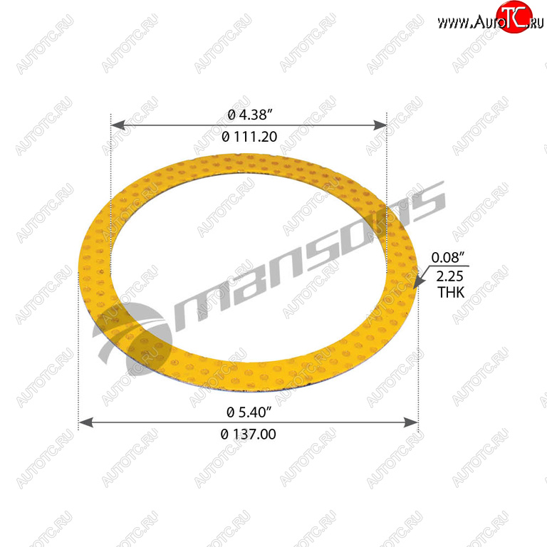 11 р. Шайба SCANIA P,R series упорная MANSONS MANSONS 100.722.2  с доставкой в г. Воронеж