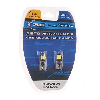 299 р. Лампа светодиодная 12V W5W T10W W2.1х9.5d бесцокольная блистер (2шт.) XENITE XENITE 1009380  с доставкой в г. Воронеж. Увеличить фотографию 1