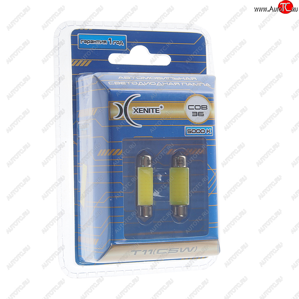 549 р. Лампа светодиодная 12V C5W SV8.5-8 36мм двухцокольная блистер XENITE XENITE 1009442  с доставкой в г. Воронеж