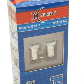 243 р. Лампа светодиодная 12V T4W BA9s 55Lm бокс (2шт.) XENITE XENITE 1009545  с доставкой в г. Воронеж. Увеличить фотографию 2