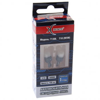 198 р. Лампа светодиодная 12V W5W W 2.1х9.5d блистер (2шт.) XENITE XENITE 1009571  с доставкой в г. Воронеж. Увеличить фотографию 1