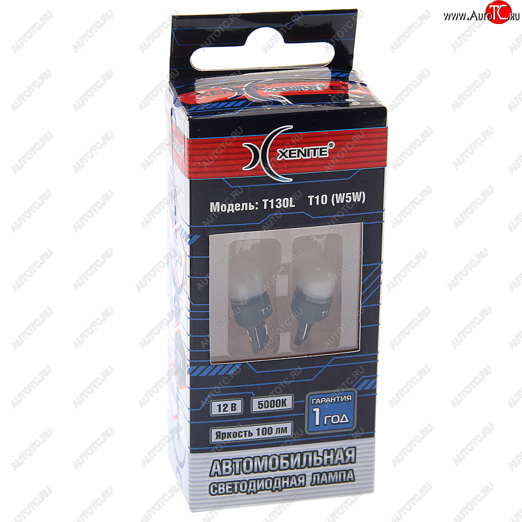 198 р. Лампа светодиодная 12V W5W W 2.1х9.5d блистер (2шт.) XENITE XENITE 1009571  с доставкой в г. Воронеж