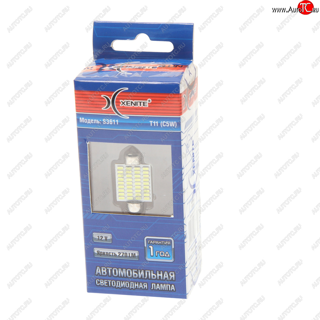 234 р. Лампа светодиодная 12V C5W SV8.5-8 двухцокольная блистер (1шт.) XENITE XENITE 1009581  с доставкой в г. Воронеж