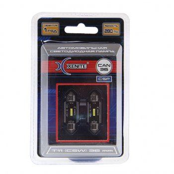 629 р. Лампа светодиодная 12V C5W SV8.5-8 36мм двухцокольная блистер (2шт.) XENITE XENITE 1009616  с доставкой в г. Воронеж. Увеличить фотографию 1