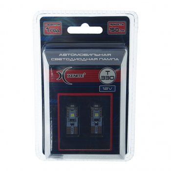 294 р. Лампа светодиодная 12V W5W T10W W2.1х9.5d бесцокольная блистер (2шт.) XENITE XENITE 1009641  с доставкой в г. Воронеж. Увеличить фотографию 1