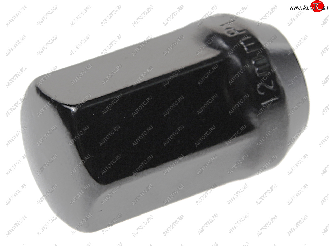 71 р. Гайка колеса М12х1.25х35 конус закрытая ключ 19мм черная RACING RACING 101081  с доставкой в г. Воронеж