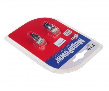 240 р. Лампа светодиодная 12V W5W T10 W2.1x9.5d 6000K 3 LED блистер (2шт.) MEGAPOWER MEGAPOWER-AUTOMOTIVE 10112w-2бл  с доставкой в г. Воронеж. Увеличить фотографию 2