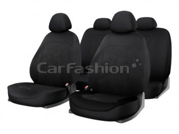 Универсальные чехлы сидений (майка, 11 предм., экокожа) Тrend plus CARFASHION Chevrolet Cruze HR51S,HR81S хэтчбек (Япония) (2001-2008) (черный)