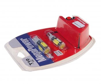 1 789 р. Лампа светодиодная 12V W5W T10 W2.1x9.5d 6000K 4 LED с тестером блистер (2шт.) MEGAPOWER MEGAPOWER-AUTOMOTIVE 10113w-2блт  с доставкой в г. Воронеж. Увеличить фотографию 2