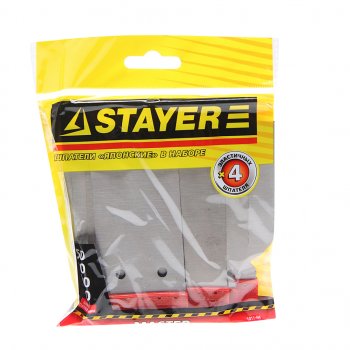 179 р. Набор шпателей 50-80-100-120мм сталь 4 предмета STAYER STAYER 1011-h4  с доставкой в г. Воронеж. Увеличить фотографию 1